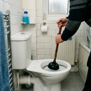 how to use toilet plunger to unclog toilet UK