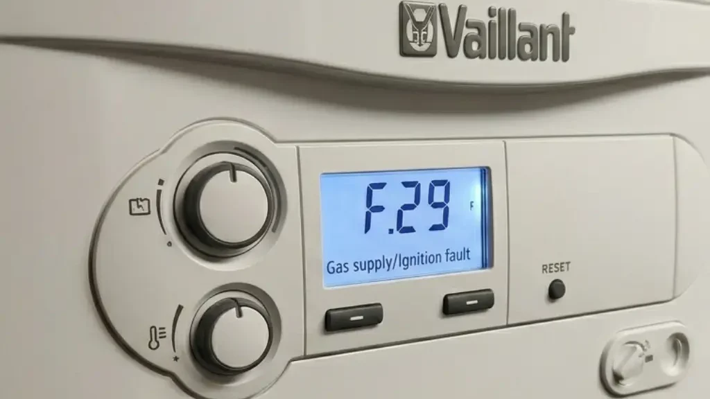 Vaillant boiler F29 error code display UK