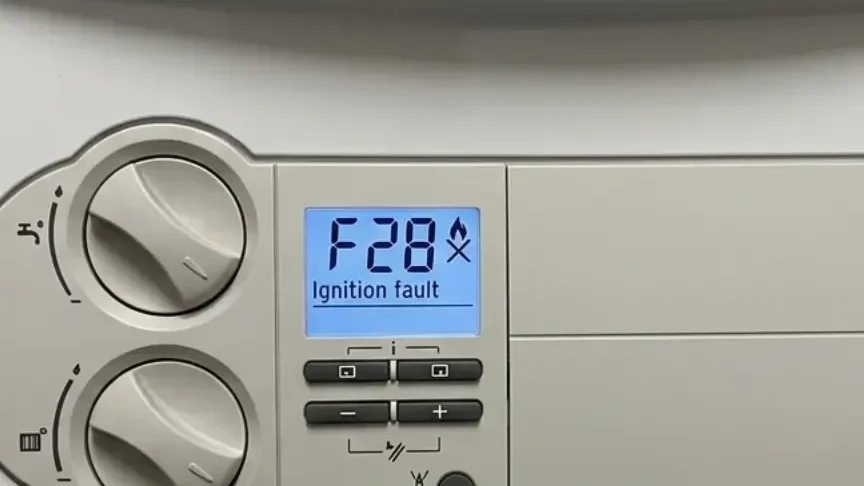 F28 Vaillant boiler error code display UK heating problem