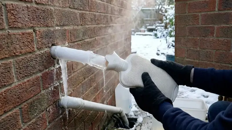 frozen condensate pipe Vaillant boiler UK fix